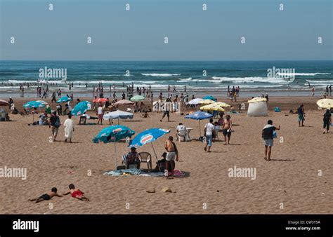 Atlantic Ocean Beach At Ain Diab In Casablanca Morocco Stock Photo Alamy