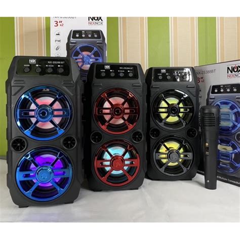 Jual Speaker Bluetooth NIXNOX 2s288 BIGBASS Speaker Karaoke Free Mic