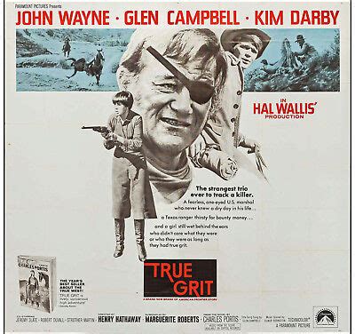 TRUE GRIT original 1969 large 6-sheet movie poster JOHN WAYNE | eBay