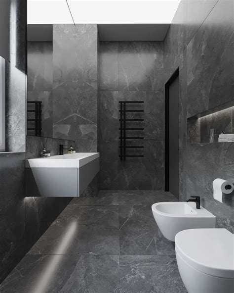 Pin di 3B ALs3aD su حمام Bagni grigio scuro Bagno grigio Bagni moderni