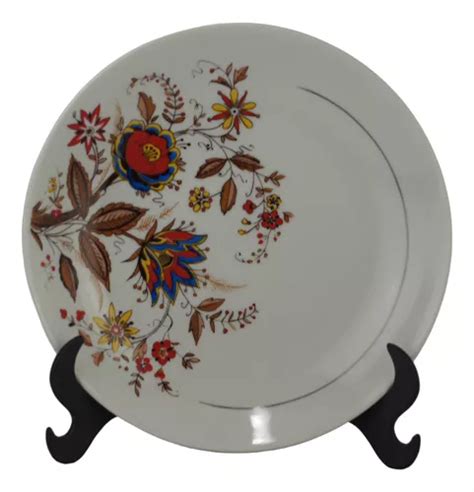 Prato Em Porcelana Steatita Floral Mercadolivre