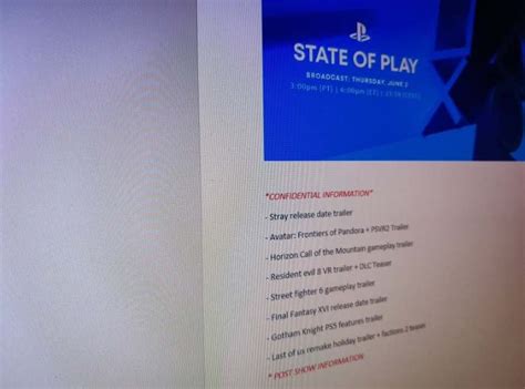 The Upcoming Playstation State Of Play Details Leaked