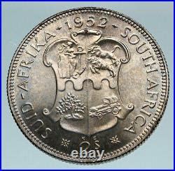 1952 SOUTH AFRICA Large GEORGE VI Shields VINTAGE Silver 2 Shillings