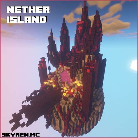 Nether Island | Minecraft designs, Minecraft creations, Mine craft pc