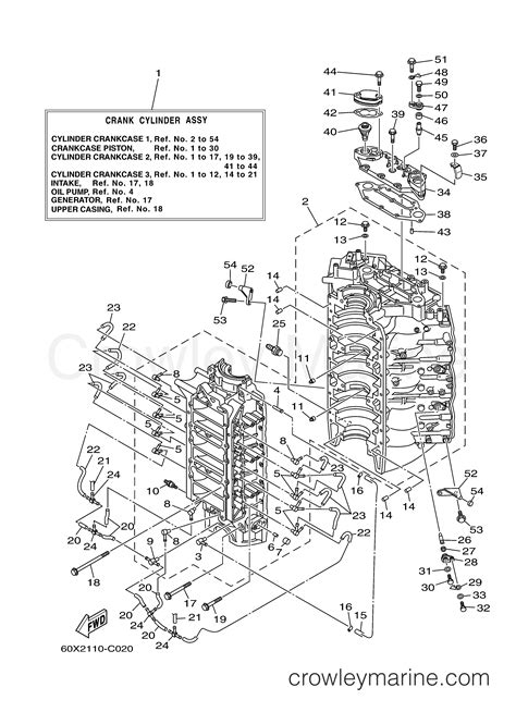 Cylinder Crankcase Yamaha Outboard Hp Vz Tlrc Crowley