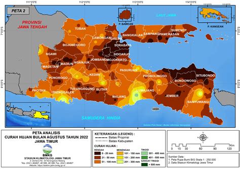 Analisis Bulanan Distribusi Curah Hujan Di Provinsi Jawa Timur