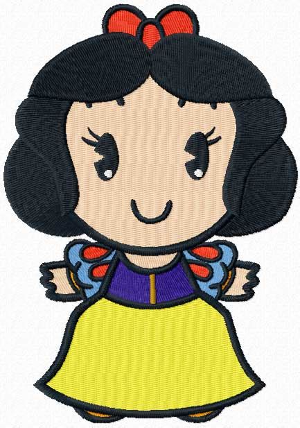 Disney Cuties Snow White Embroidery Design