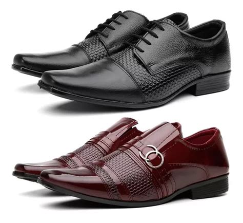 Combo 2 Pares Sapato Social Masculino Super Barato Frete