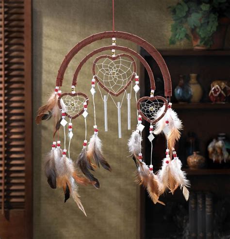 Dreamcatcher Heart Windchime Dream Western West Native American Indian