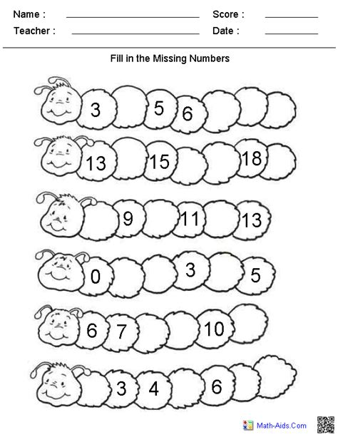 Learning Numbers 10 20 Worksheets