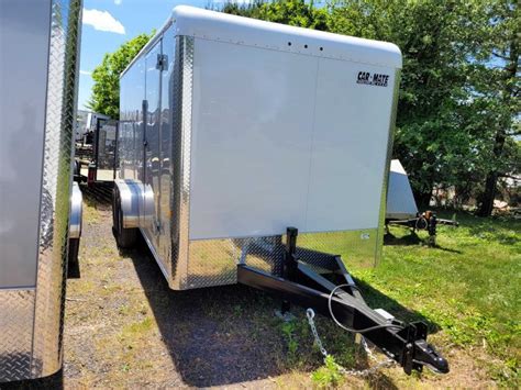 New 2023 Car Mate 7x16 Custom Cargo Enclosed Trailer Barn Doors 66 16 Oc Ext Hitch 10k