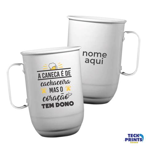 Caneca Colorida De Aluminio Personalizada de 500 mL SUBLIMAÇÃO