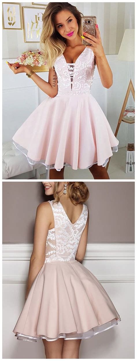 Pink Hoco Dress Flowers