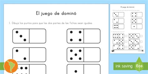 FREE Ficha de actividad El juego de dominó