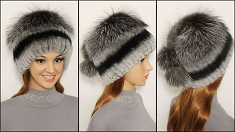 Шапка "Кубанка" вариант 1 из меха кролика и чернобурки - YouTube