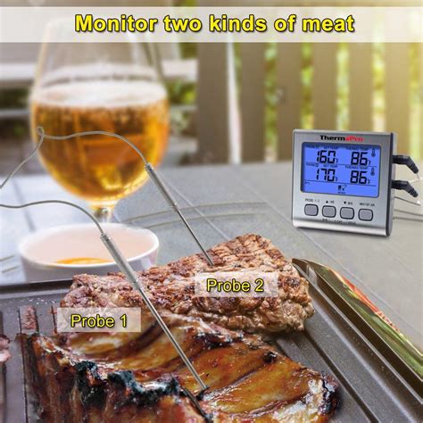 Thermopro Tp17 Dual Probe Cooking Meat Thermometer Large Lcd Backlight Food Grill Thermometer