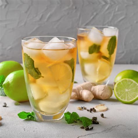 Iced Lime Mint Tea Shott Beverages