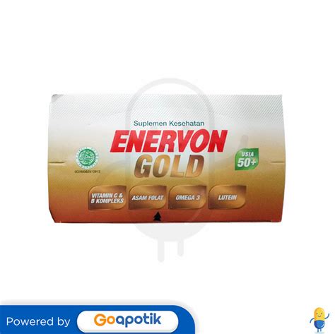 ENERVON GOLD BOX 50 KAPSUL Kegunaan Efek Samping Dosis Dan Aturan Pakai