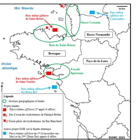 Carte de localisation des projets étudiés une course aux énergies