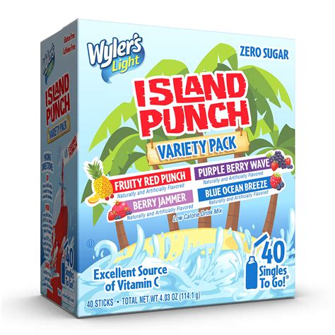 Buy Wylers Light Island Punch Singles To Go Variety Pack Fruity Red