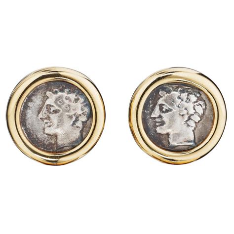 Bulgari Vintage Gold Coin Earrings at 1stDibs