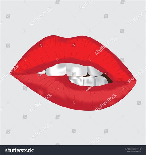 Vector Image Beautiful Female Lips Red Stock Vector Royalty Free