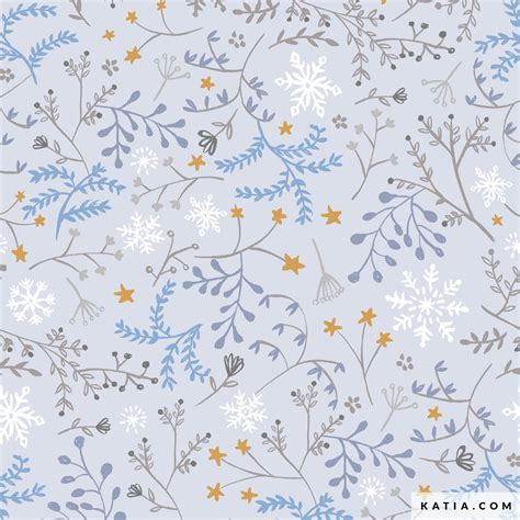 Artic Flowers Poplin Cotton Fabric Autumn Winter Katia