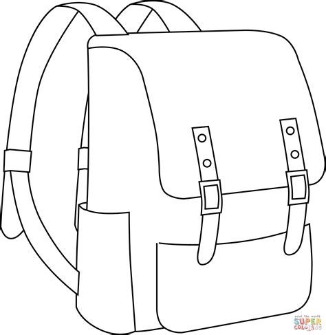 Backpack Coloring Page Free Printable Coloring Pages