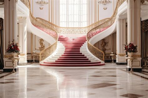 Premium Photo Luxurious Hotel Lobby With Marble Floors And Elegant