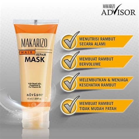 Makarizo Advisor Hair Repair Mask Tube 45 Ml 1 Tube Shopee Philippines