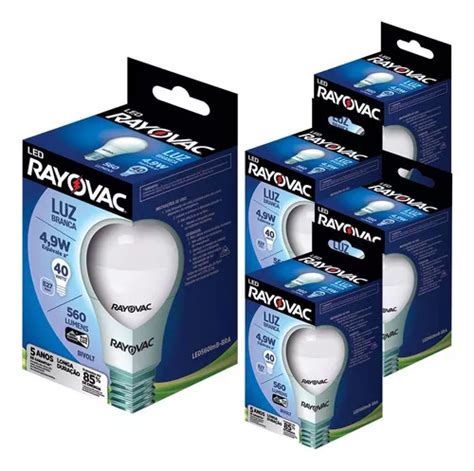 Lámpara de 5 LED 4 9 W luz blanca 6500 K bombilla Rayovac E27