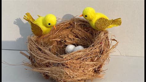 DIY Birds Nest Making Idea DIY Bird House Birds Showpiece Hanging