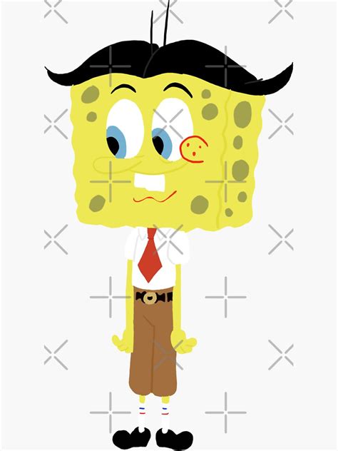 "Stanley Squarepants" Sticker for Sale by vpittore | Redbubble