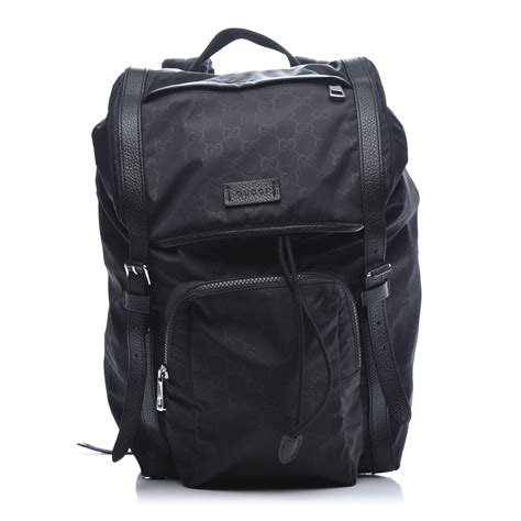 Gucci Nylon Guccissima Medium Light Backpack Black 602409 Fashionphile