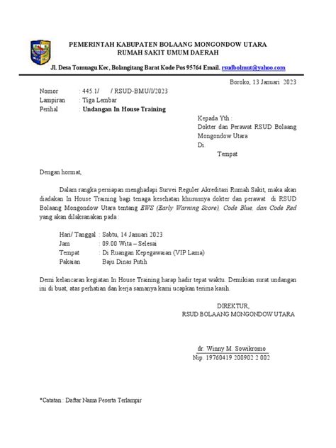 Undangan Iht Ews Code Blue Code Red Pdf