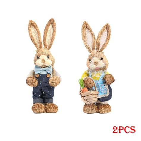 2pcs Lovely Carrot Bunny Cupcake Toppers Birthday Party Cake Adornments