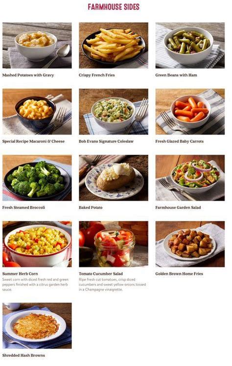 Bob Evans Farms menu in Kissimmee, Florida, USA