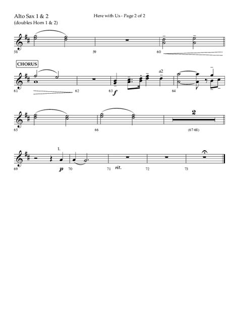 Here With Us Choral Anthem Satb Alto Sax Sheet Music Pdf Lifeway