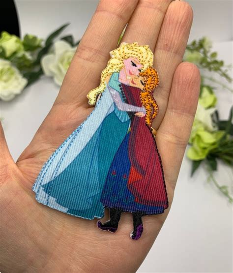 Frozen 2 Patch Elsa And Anna Embroidered Motif Girls Etsy