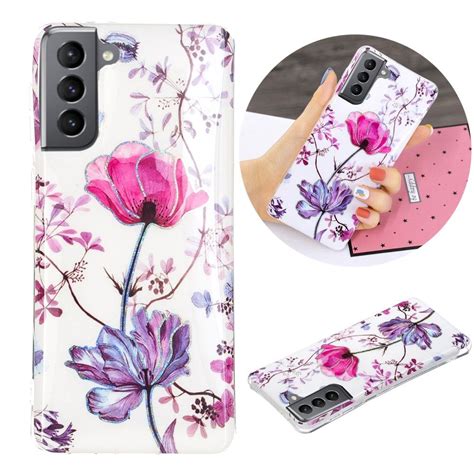 Coque Silicone Samsung Galaxy S Fe Fleur Violette