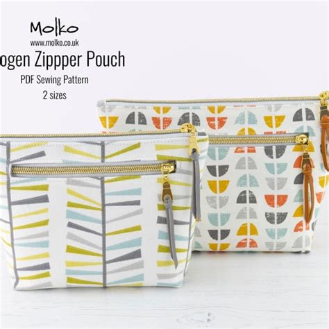 Cecily Zipper Pouch Pdf Sewing Pattern Sewing Tutorial Etsy