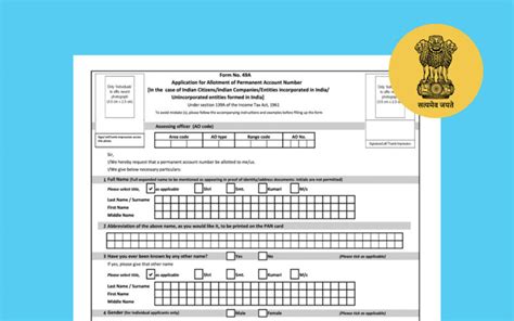 Form 49a For Pan Card Documents Fees And Online Submission