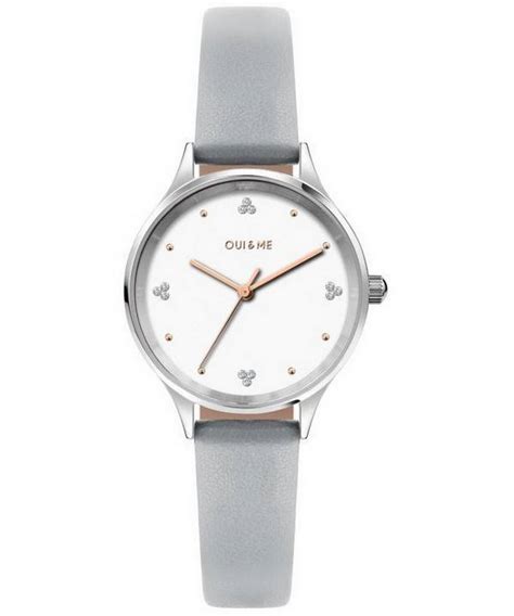 Montre Pour Femme Oui Me Bichette Crystal Accents Cadran Blanc