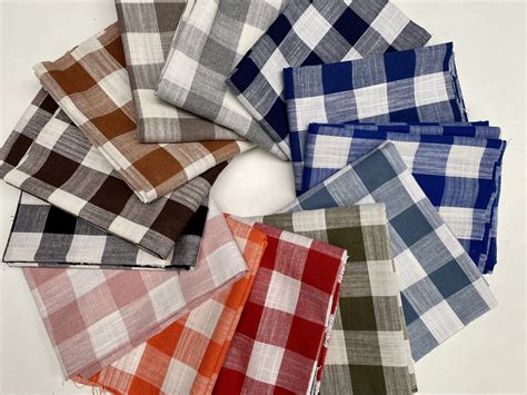 Gingham Linen Checked Linen Fabric Plaid Material Buffalo Check Cotton