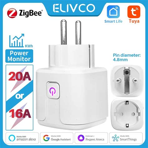 Prise Intelligente Tuya Zigbee EU 16A 20A Prise Intelligente Avec