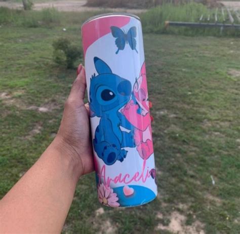 Stitch 20oz Skinny Tumbler Sublimation Wrap Tumbler Wraps Etsy España