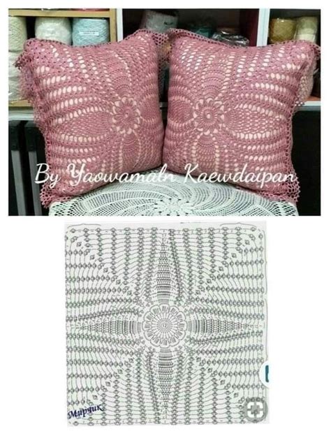 Pin By Clau Zovak On Almohadones Y Puff Crochet Cushion Pattern