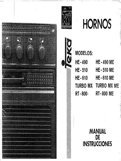 Manual Horno Teka He 510 Me Pdf