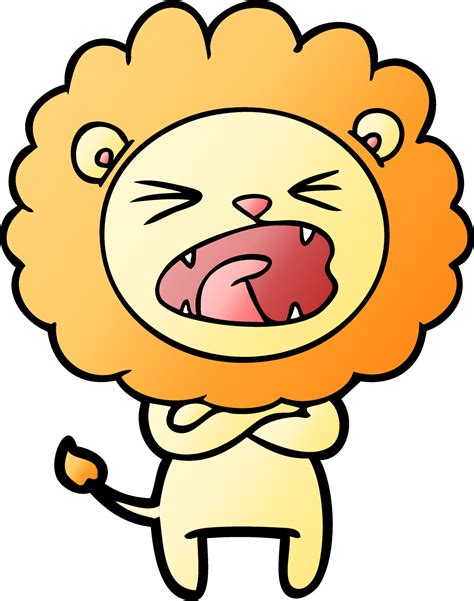 cartoon angry lion 12447718 Vector Art at Vecteezy