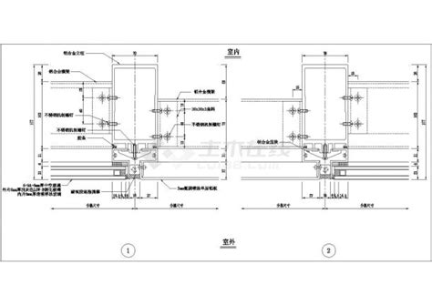 某铝板幕墙横剖完整设计节点cad通用节点详图土木在线